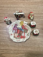 Popular Imports Christmas miniature Teapot set Mr. Mrs Santa With Box