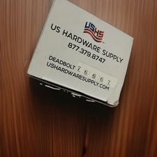 US Hardware White Deadbolt 7.6 Box