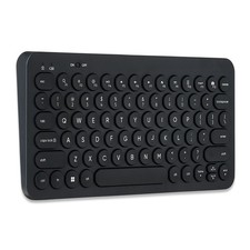 Mini Compact Wireless Office Keyboard USB Receiver, 78 Keys, Grey