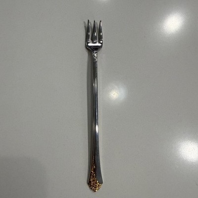Oneida GOLDEN DAMASK ROSE Stainless Heirloom Flatware - Cocktail/Seafood Fork