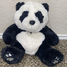 Kohls Cares Panda Plush 10 Inch Stuffed Animal Toy 2011 Black White
