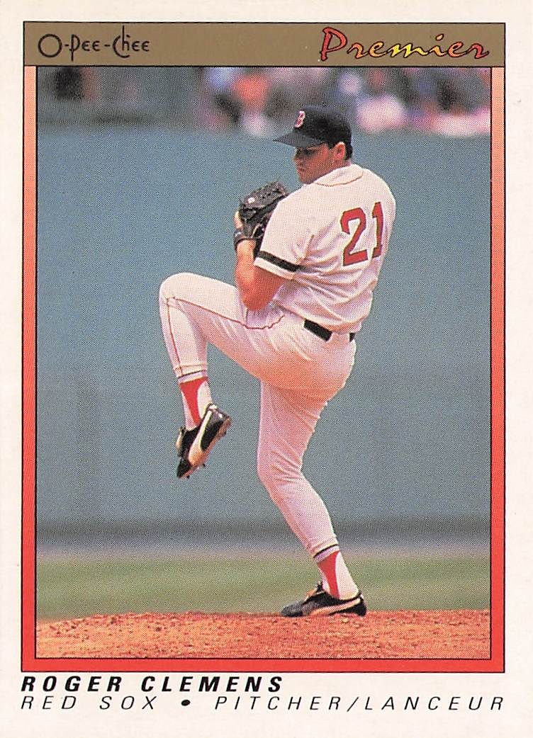 Roger Clemens #23 Baseball Cards 1991 O Pee Chee Premier trading card — raw and PSA graded price guide