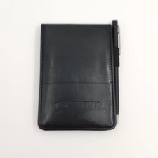Leeds Faux Leather Small Notepad Cover Holder GSB Company Logo Pockets Pen Slot