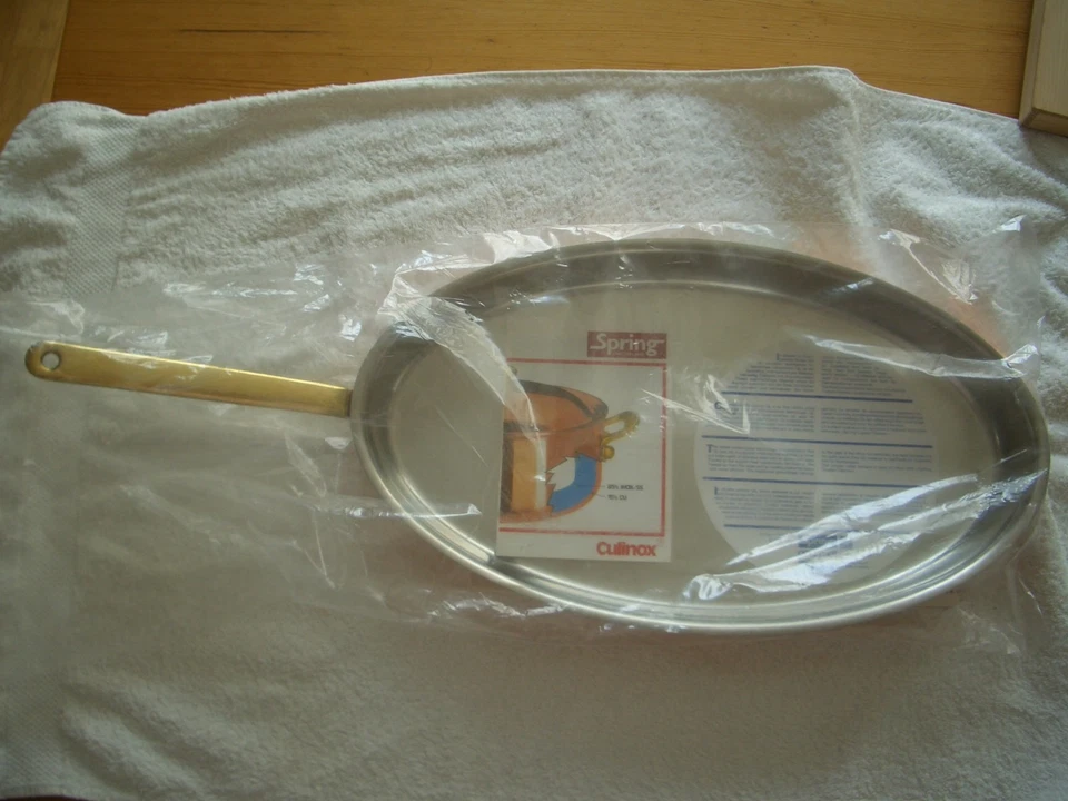 SPRING Switzerland Culinox Gourmet Edelstahl / Kupfer Pfanne oval ∅ 40 x 22 cm. - Bild 2 von 4