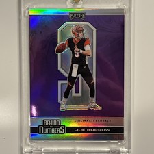 2020 Panini Playoff - Behind the Numbers Joe Burrow #BTN-24 Purple Prizm (RC)