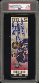 2013 TOM BRADY AUTO BUFFALO BILLS PATRIOTS 23 BILLS 21 PSA 4 AUTO