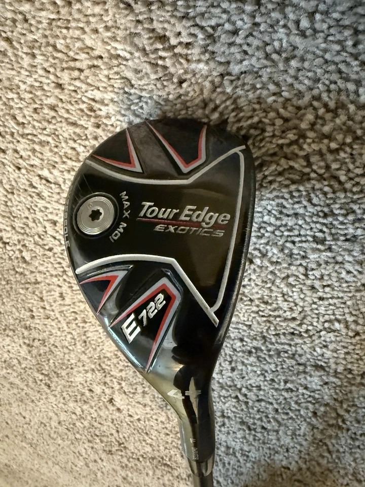 Used Tour Edge Exotics E722 22* 4 Hybrid KBS 70g Reg Flex Graphite w/Headcover - Image 2 of 4