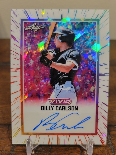 2025 Leaf Vivid Auto WHITE CRYSTAL #'d /5 Billy Carlson #BA-BC1