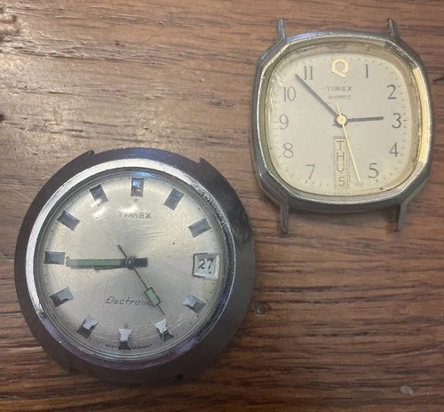 Timex Vintage Watch Lot Quartz & Electronic Parts/Repair Not Running As-Is