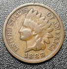 1888 Indian Head Cent Good -  Good Average Circulated Condition Copper Penny