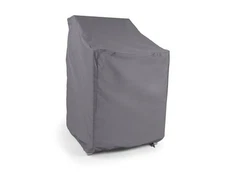  Outdoor Stacking Chair Cover - Water 28W x 34D x 52H Elite Charcoal Polyester