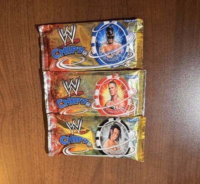WWE Chipz (2008) Topps   3er Set Booster Packs mit jeweils 4 Chips   Sealed/OVP 