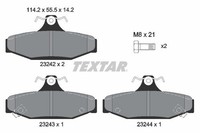 Textar Bremsbelagsatz, Scheibenbremse 2324201 FüR Daewoo Ssangyong