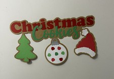 Christmas Cookies Handmade Scrapbook Title Paper Pierced Die Cut