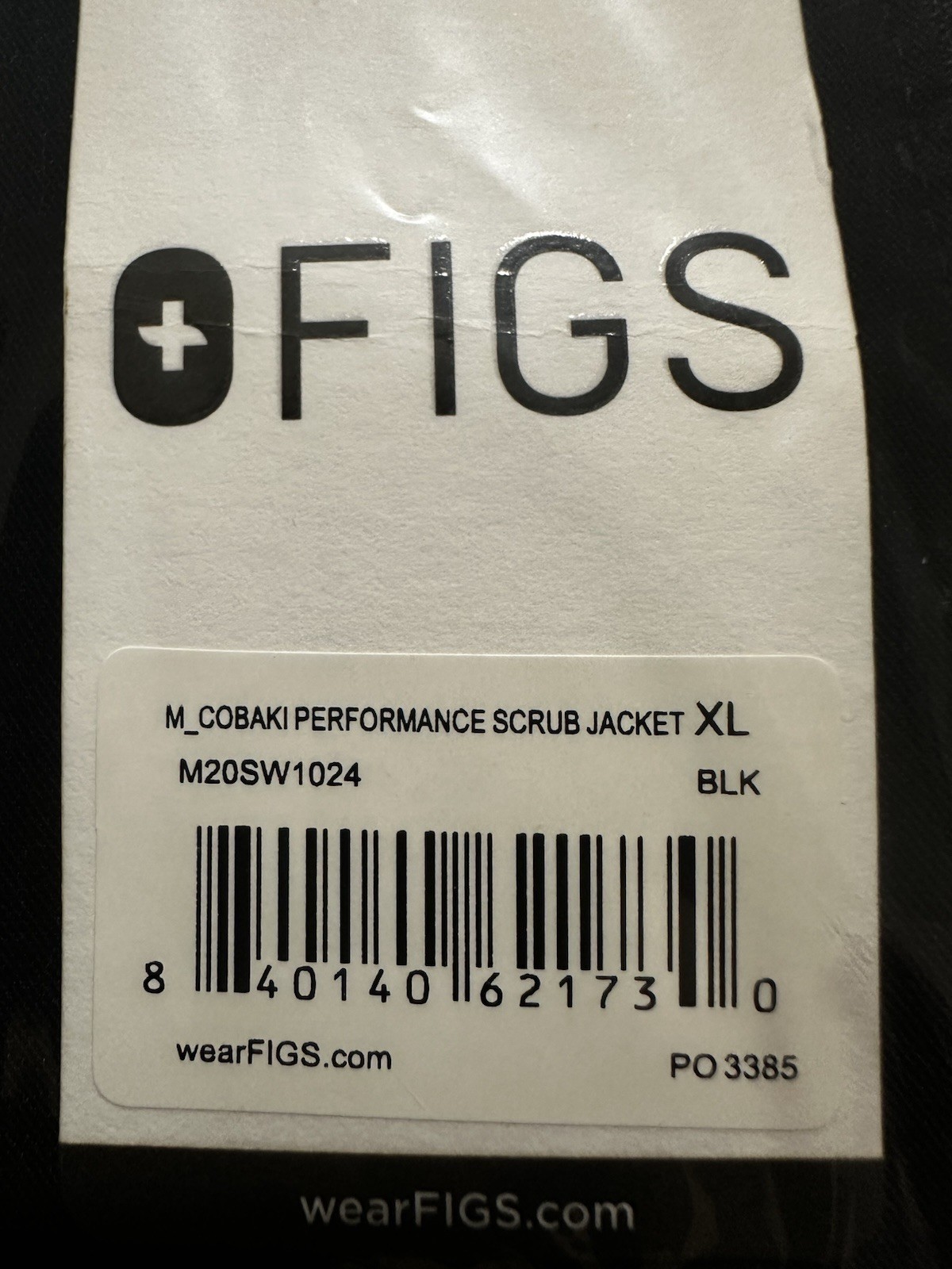 FIGS Cobaki Mens Performance Scrub Jacket XL Black Full Zip Medical Technical Co image 4
