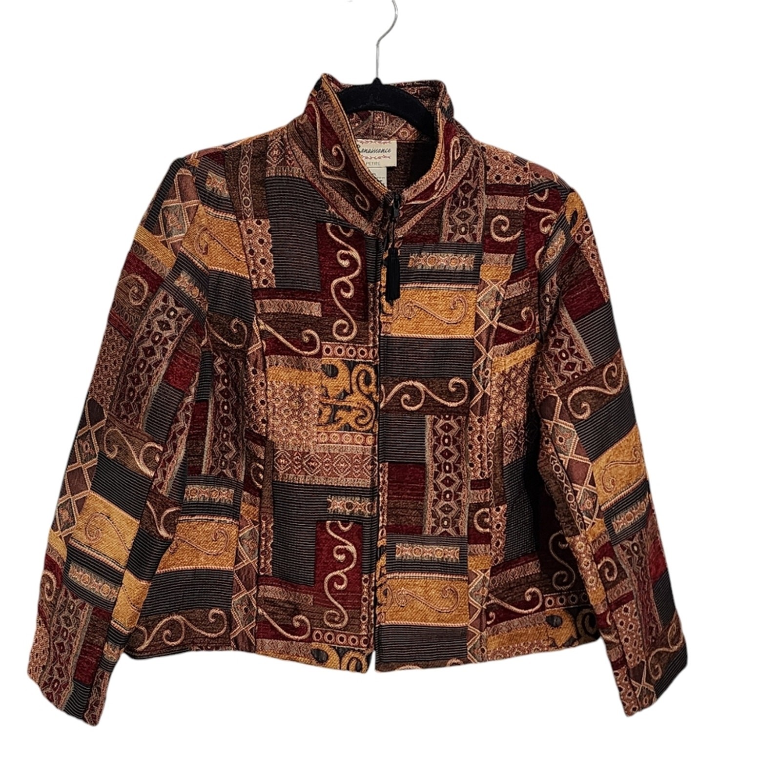 Vintage Renaissance jacket  Lp patchwork tapestry… - image 1