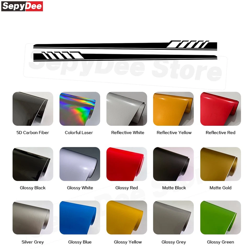 Calcomanía de vinilo para decoración de carrocería Hyundai Tucson a rayas laterales de coche Foto 2 de 4