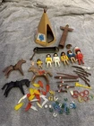 Vintage Playmobil Geobra Native American Indian Playset Teepee Accessories Figs