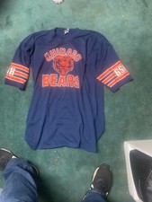 Chicago Bears NFL Blue Vintage 80s Jersey Style Shirt Garan Mens XL