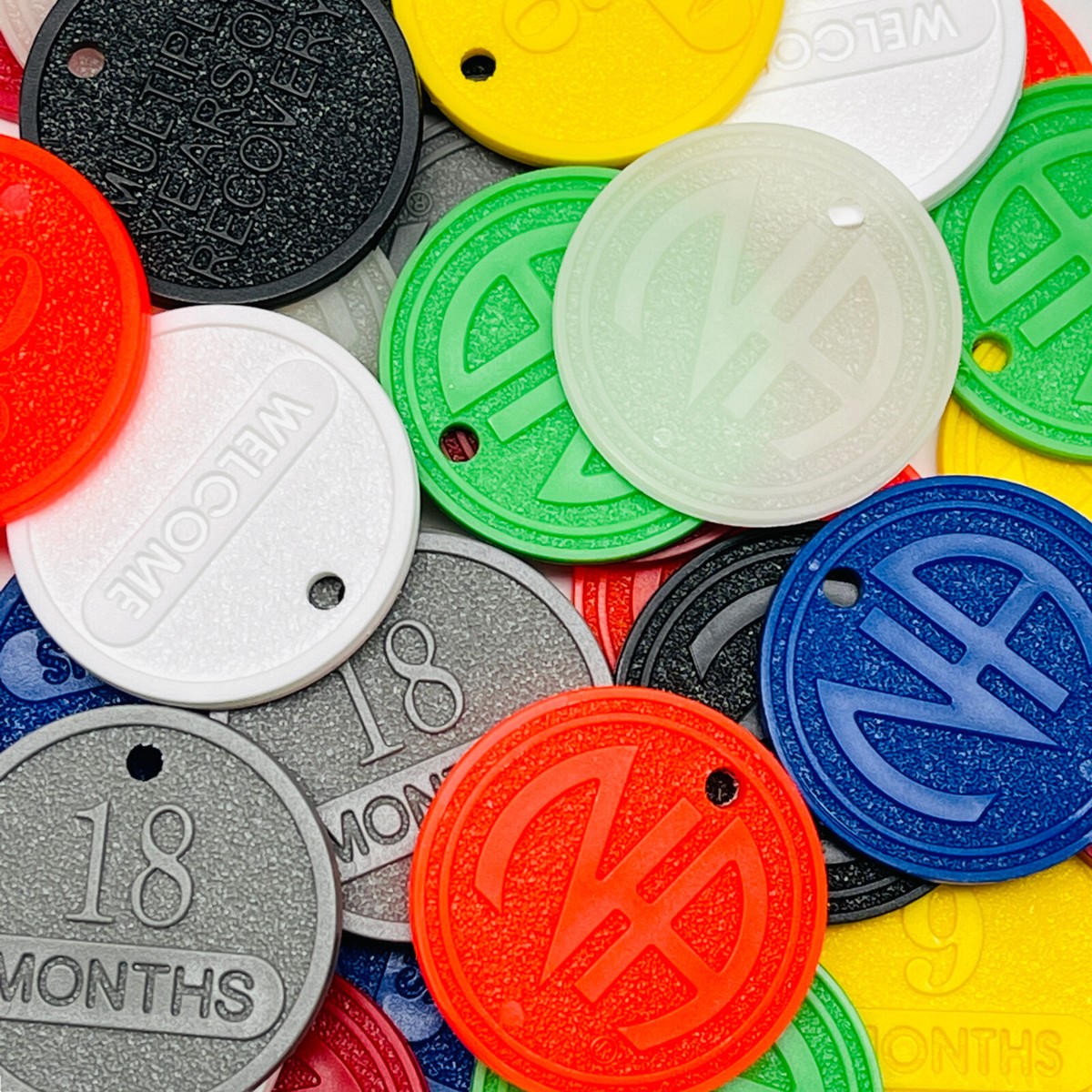 Narcotics Anonymous Chip Key Tag Anniversary Plastic Recovery