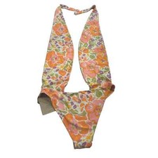 Stone Fox NWT FP Bloom Azalea Floral Halter One Piece Swim Size M MSRP 200