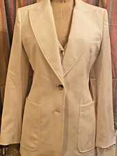Bella Freud Ivory James Jacket - Size 8 - Rrp £845