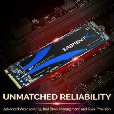 Sabrent 1TB Rocket NVMe PCIe M.2 2280 Internal SSD High