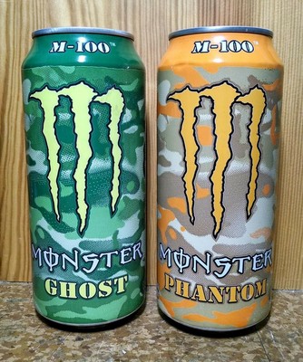 Rare Monster Energy M 100 Ghost Phantom 1 Each Full 16 Oz Cans 70847022800 Ebay