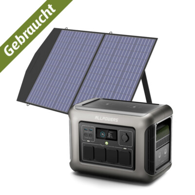 ALLPOWERS R1500 1152Wh, 1800W AC & 100W Panel, Tragbarer Generator für Zuhause