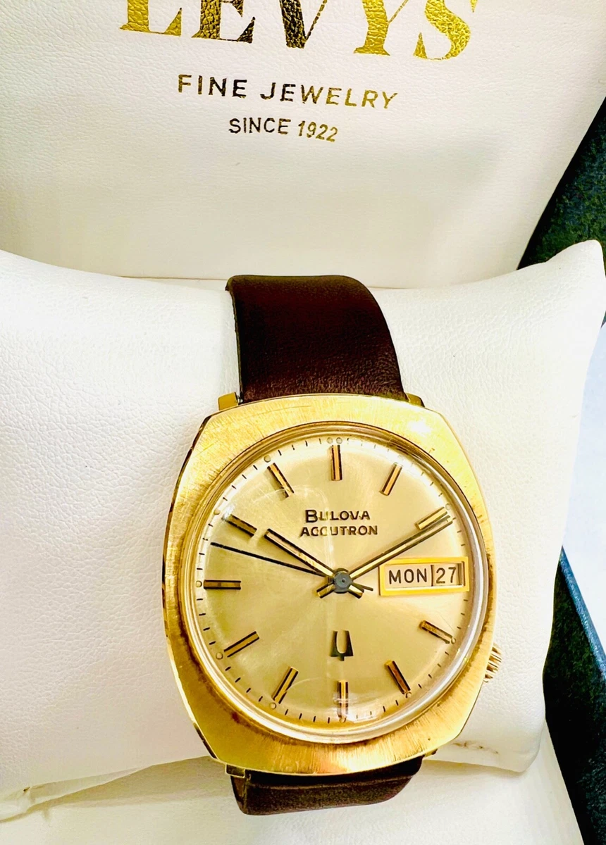 1973 BULOVA Accutron 14K Yellow Gold Watch J896652 eBay
