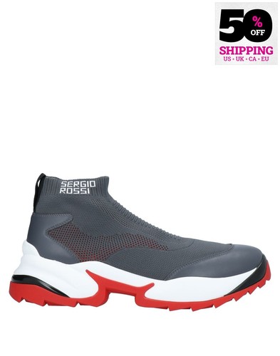 RRP€700 SERGIO ROSSI Knitted Sneakers US7 UK6 EU40 Square Heel Made in Italy