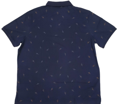 New Polo Ralph Lauren Navy Saddle  Print Classic Fit Polo Size M , XL & 2XL - Afbeelding 2 van 2