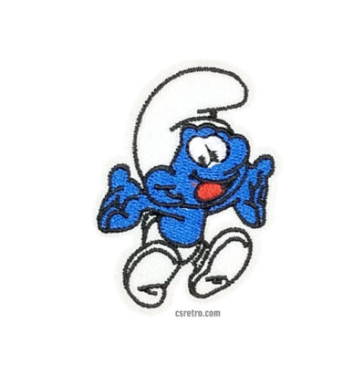 Crazy Smurf Vintage Retro Cartoon Vintage TV Show Iron on Patch Smurfs Mask NEW
