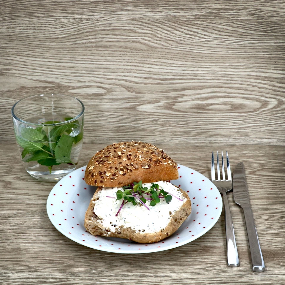 6er Set Berta Brotzeit / Bratzeit Teller 6 Personen Grill-Platt Frühstücksteller - Bild 3 von 4