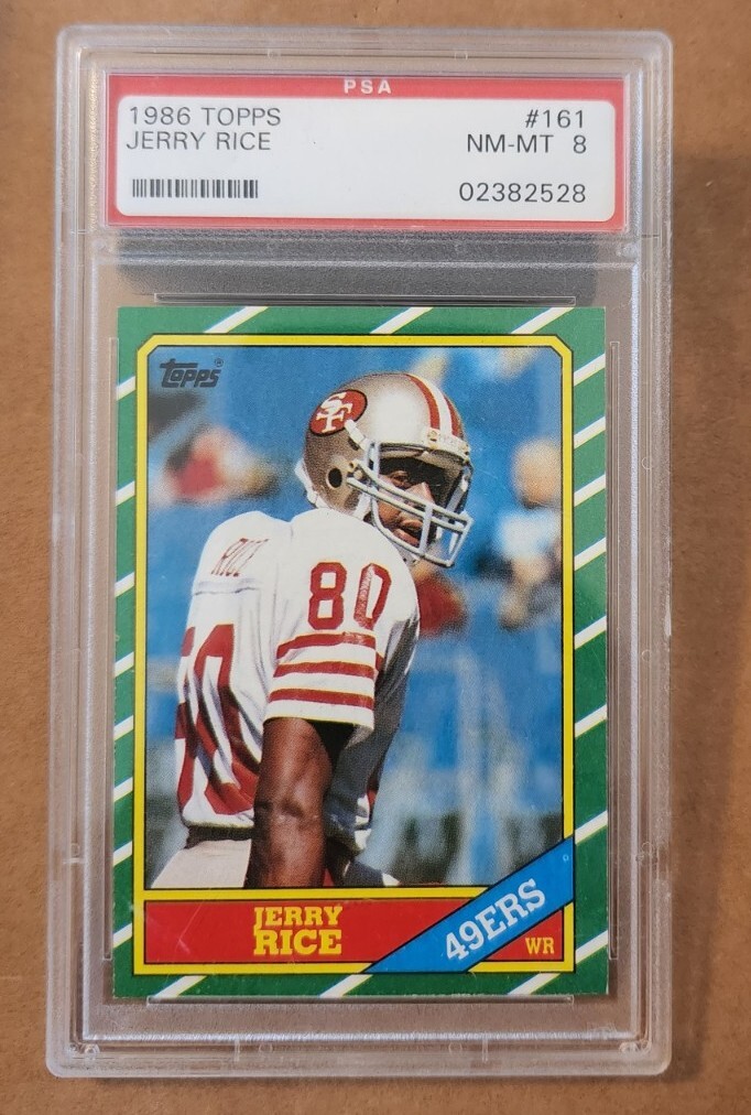 Jerry Rice 1986 Topps Rookie #161 PSA 8 San Francisco 49ers HOF