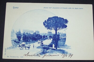 ROME LEFTOVERS OF THE CLAUDIO AQUEDUCT ON THE Via Appia Nuova 1899 Trenkier A...