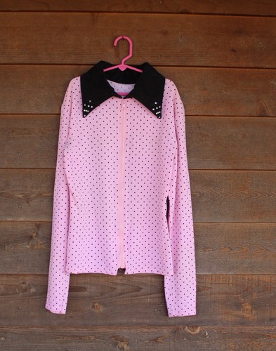 Pink and black youth L/XL show/rail shirt