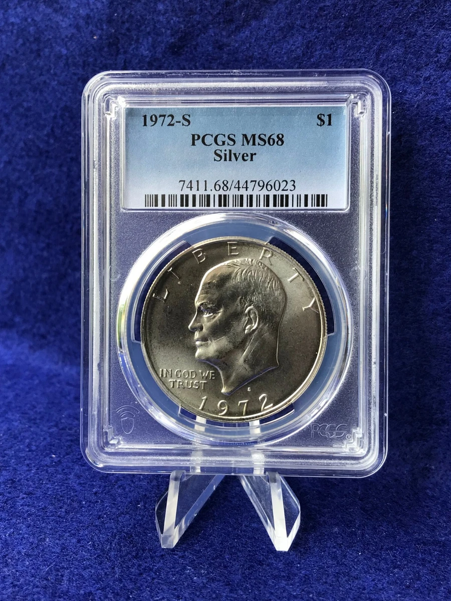 Silver PCGS Certified MS 68 Graded Eisenhower Dollars (1971-1978
