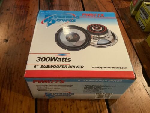 PYRAMID POWER 6” 300 Watt Car Audio Subwoofer driver 4 Ohm pw677x sealed new! - Picture 1 of 4