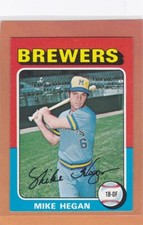 1975 TOPPS BASEBALL MINI MIKE HEGAN #99 BREWERS VGEX *88861