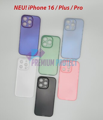 Ultra dünne Schutzhülle iPhone 13 14 15 16  pro mini max Ultra case 0,3mm Plus