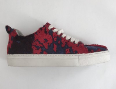 Marques'Almeida Womens Sneaker Lace Shoes Calf Hair Leather Designer EU 39 US 9