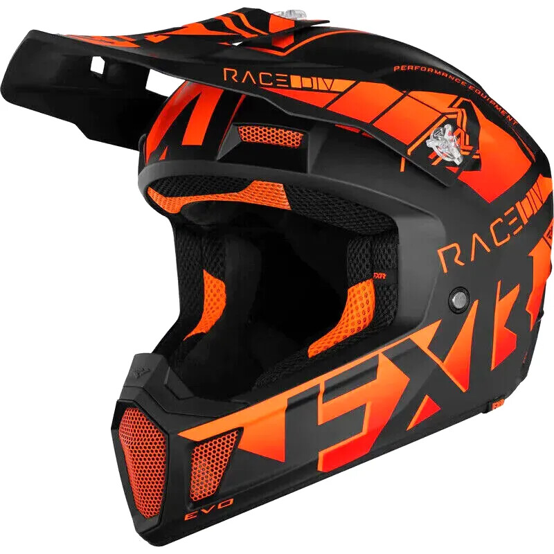 FXR RACING CLUTCH EVO MX HELMET BLACK/ORANGE MOTOCROSS/OFFROAD