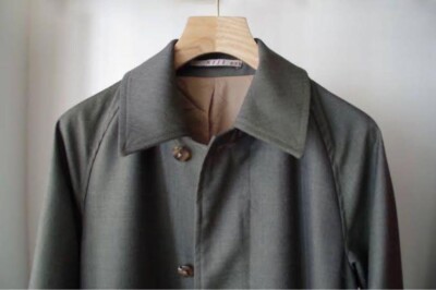 ジャケット・アウター A.P.C. gray wool balmacaan coat LINEN WOOL TWILL | BALMACAAN COAT – ATON | エイトン