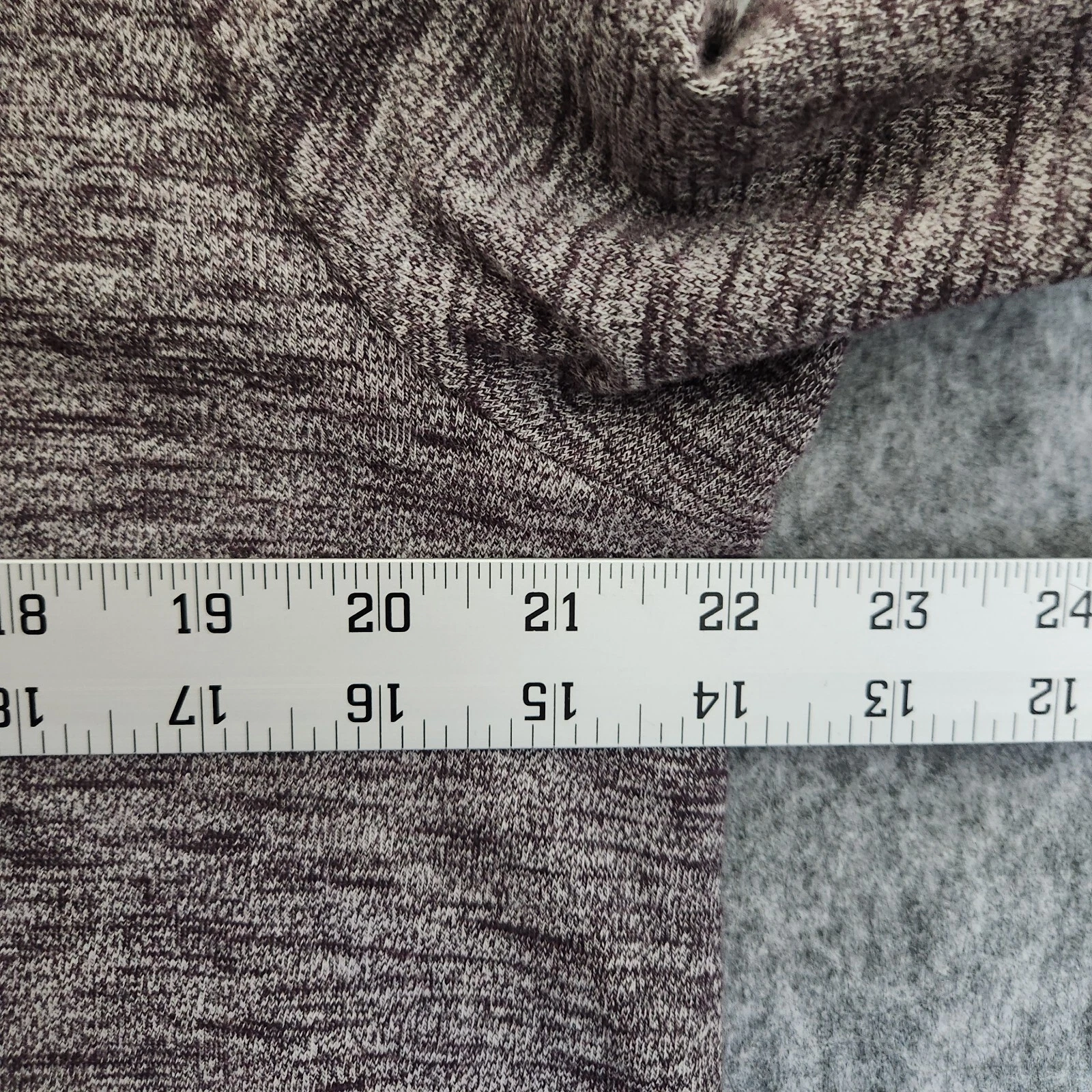 VETEMENTS Tunica donna pura J Jill L Petite collo cappuccio viola grigio cotone manica lunga