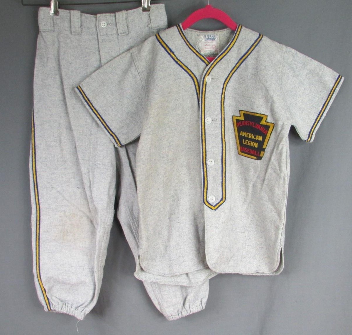 Vintage 1950s PA.American Legion Youth Baseball Uniform L.L.Dodge 