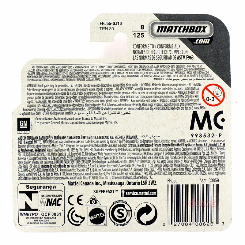 Matchbox Short Card 1955 GMC Scenic Cruiser MBX Service 2/20 -Bended Card - Image 2 of 4