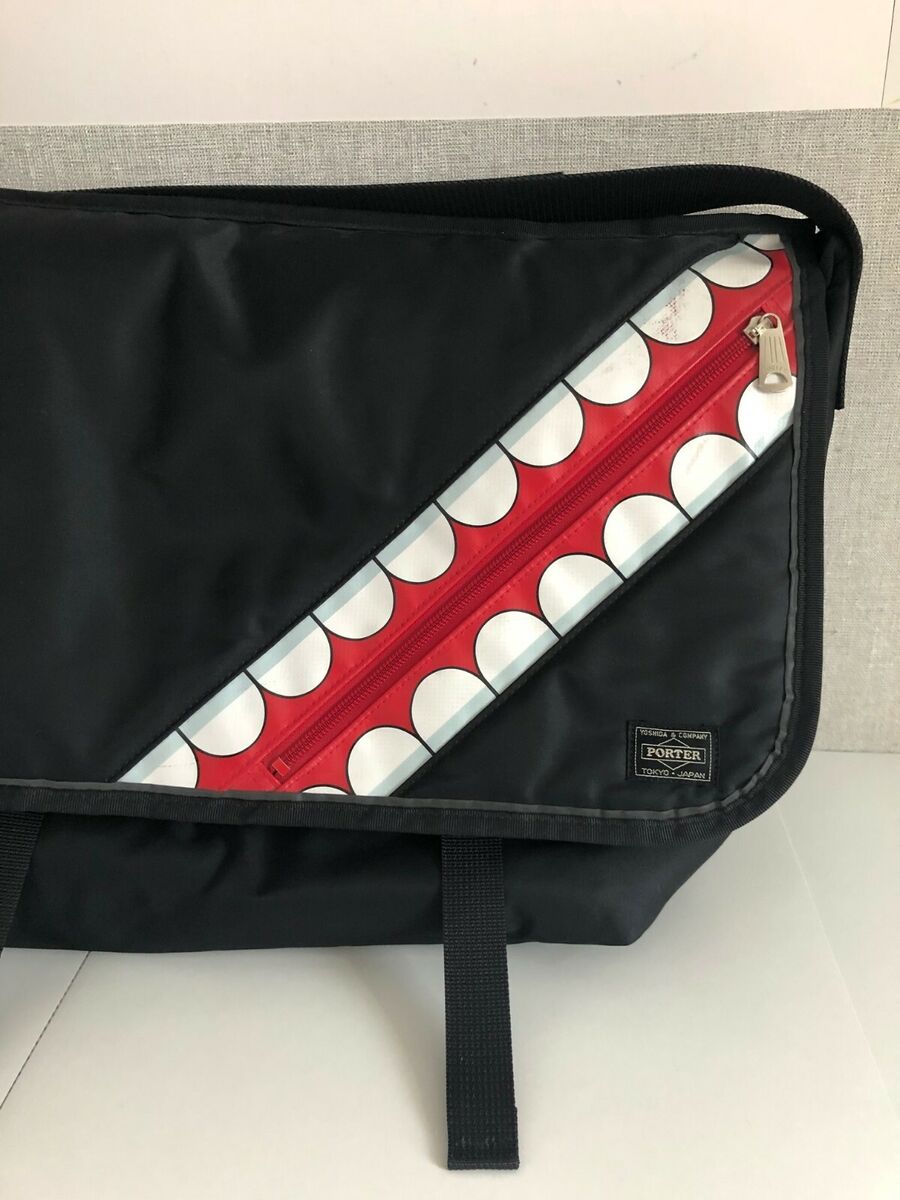 Original Fake x G1950 Porter Messenger Bag Porter Yoshida Red KAWS Chomper