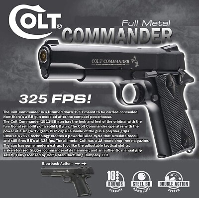 Umarex Colt 1911 Full Size Air Pistol .177 Cal w/ BB Jug & CO2
