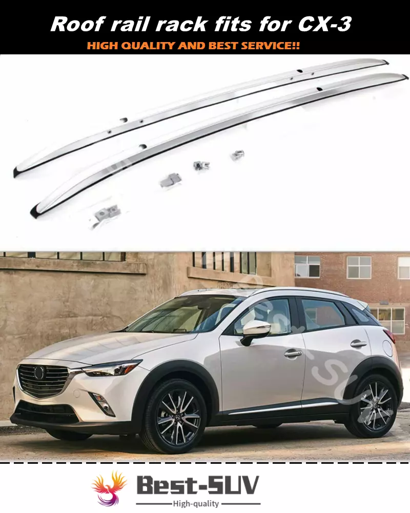 2PCS Fits for Mazda CX 3 CX3 2016 2021 Roof Rack Rail Carrier Crossbar Cross bar